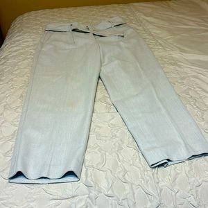 Ann Taylor dove gray wool tapered ankle pant size 8.